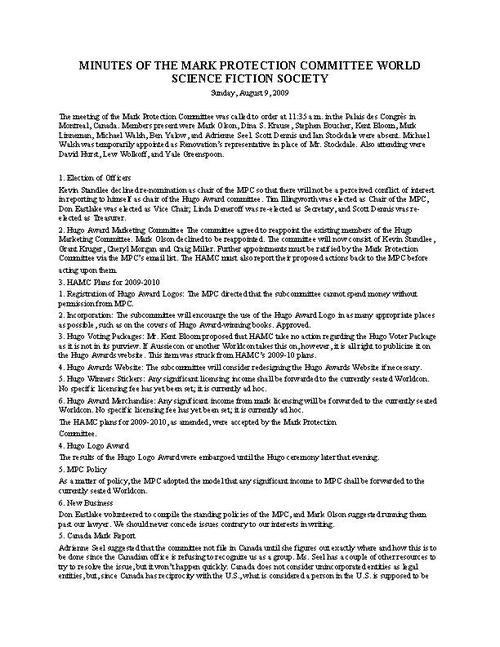 WSFS Mark Protection Report